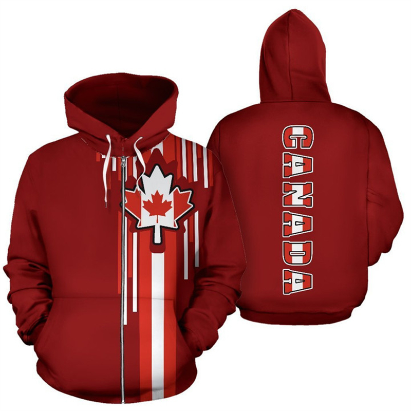 Street Fashion Canada - Толстовка на молнии с 3d принтом